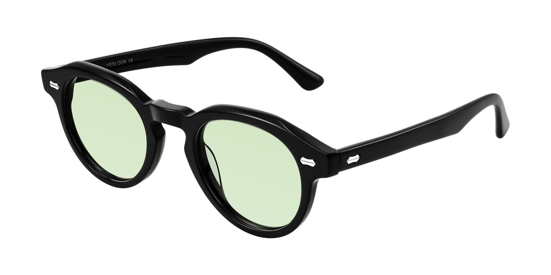 Angle of Aloul in Black with Light Green Tinted Lenses
