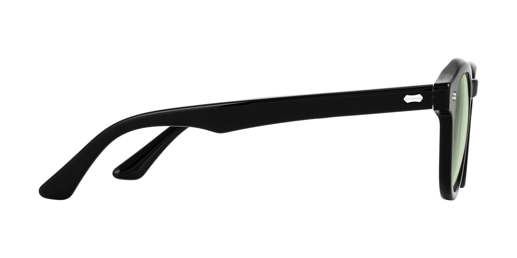 Side of Aloul in Black with Light Green Tinted Lenses