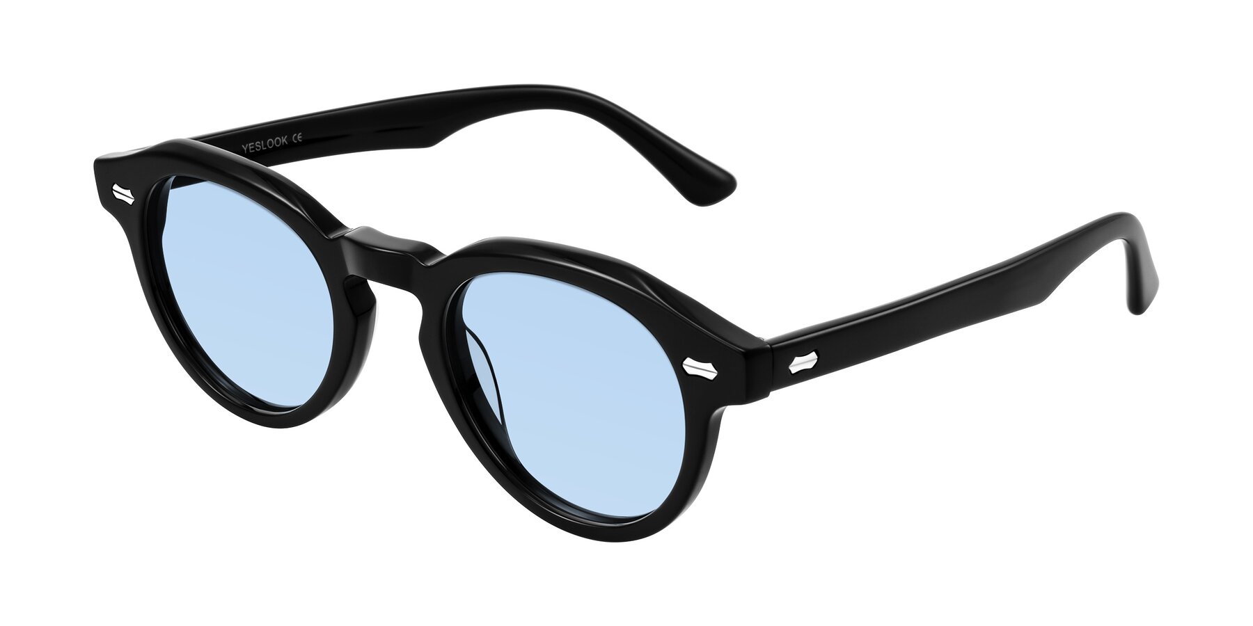 Angle of Aloul in Black with Light Blue Tinted Lenses
