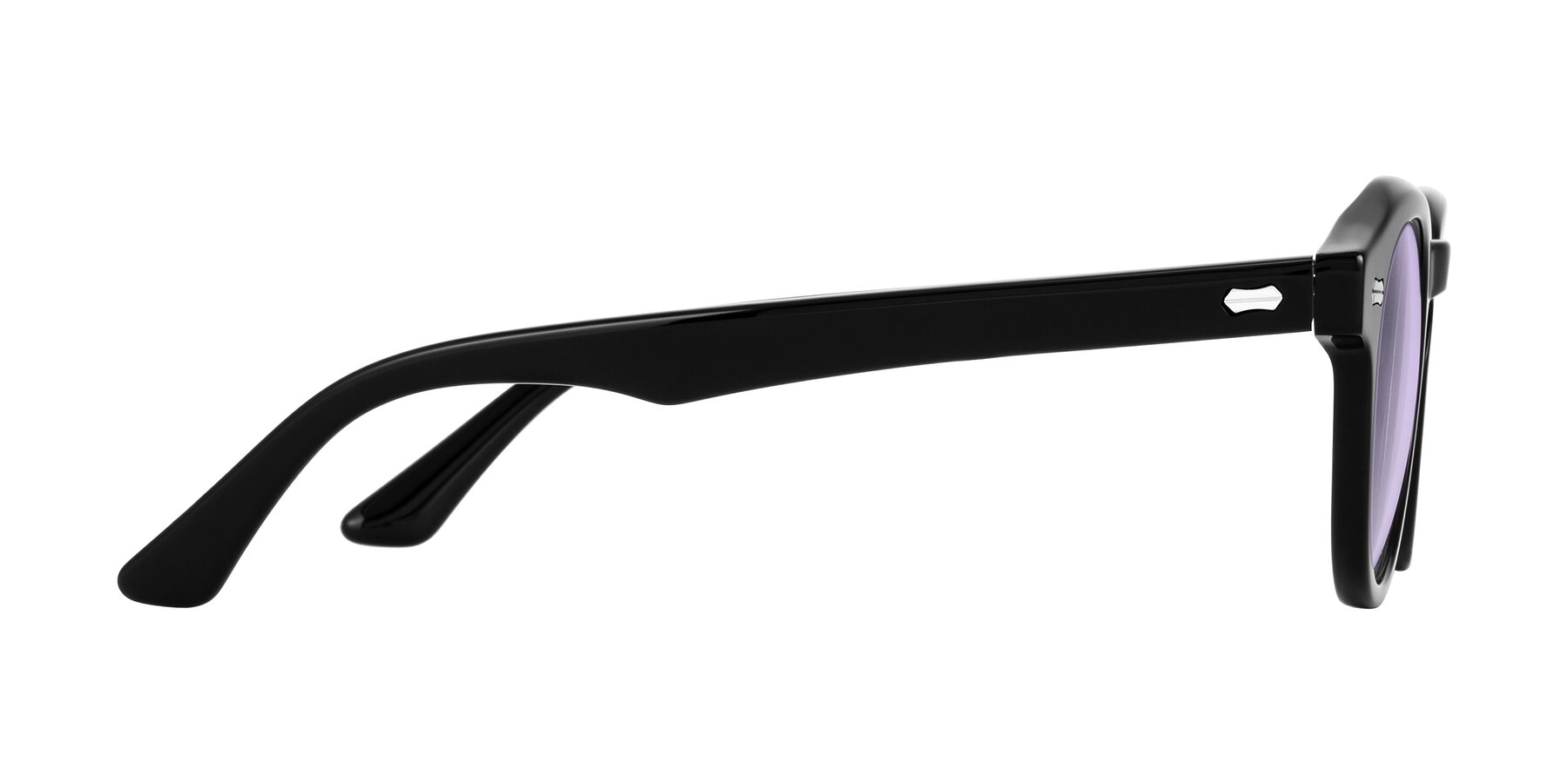 Side of Aloul in Black with Light Purple Tinted Lenses