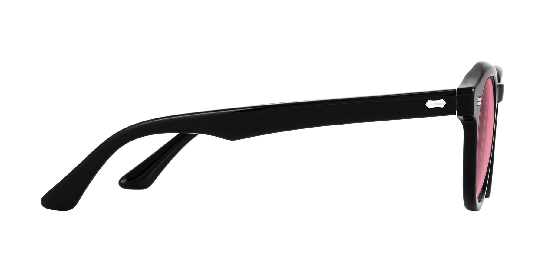 Side of Aloul in Black with Pink Tinted Lenses