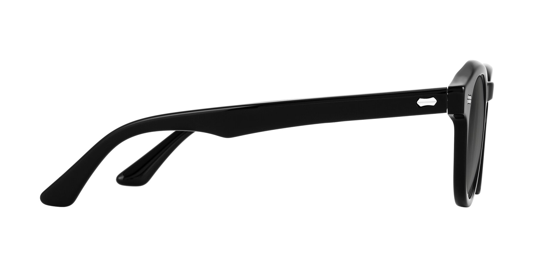 Side of Aloul in Black with Medium Gray Tinted Lenses