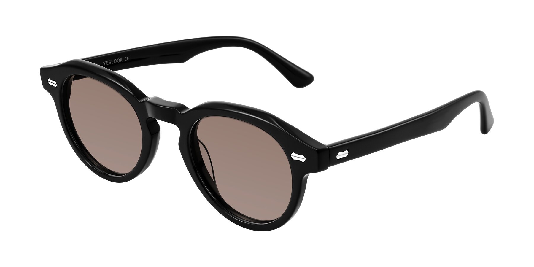 Angle of Aloul in Black with Medium Brown Tinted Lenses