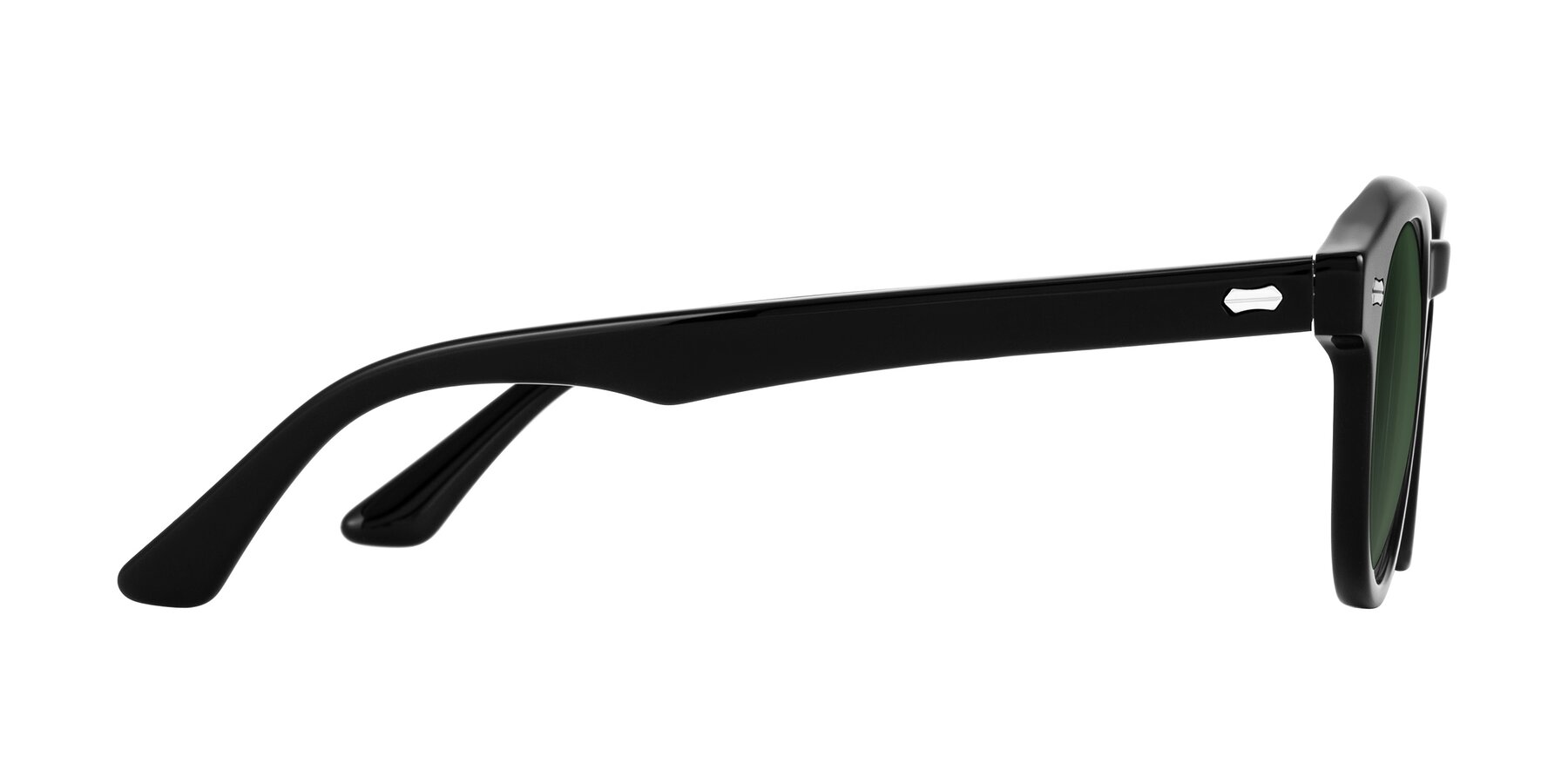 Side of Aloul in Black with Green Tinted Lenses
