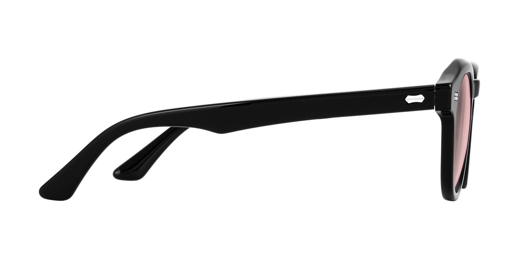 Side of Aloul in Black with Light Garnet Tinted Lenses