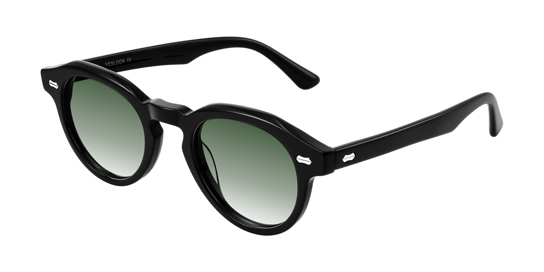 Angle of Aloul in Black with Green Gradient Lenses
