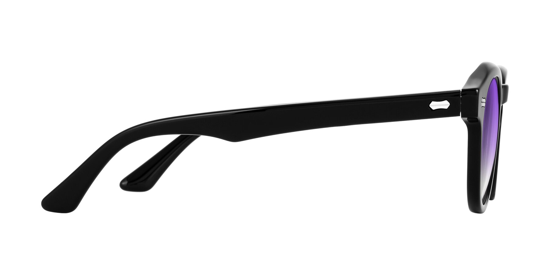 Side of Aloul in Black with Purple Gradient Lenses