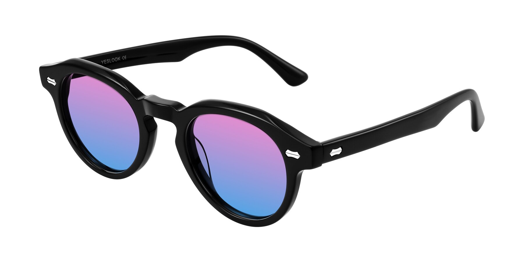 Angle of Aloul in Black with Pink / Blue Gradient Lenses
