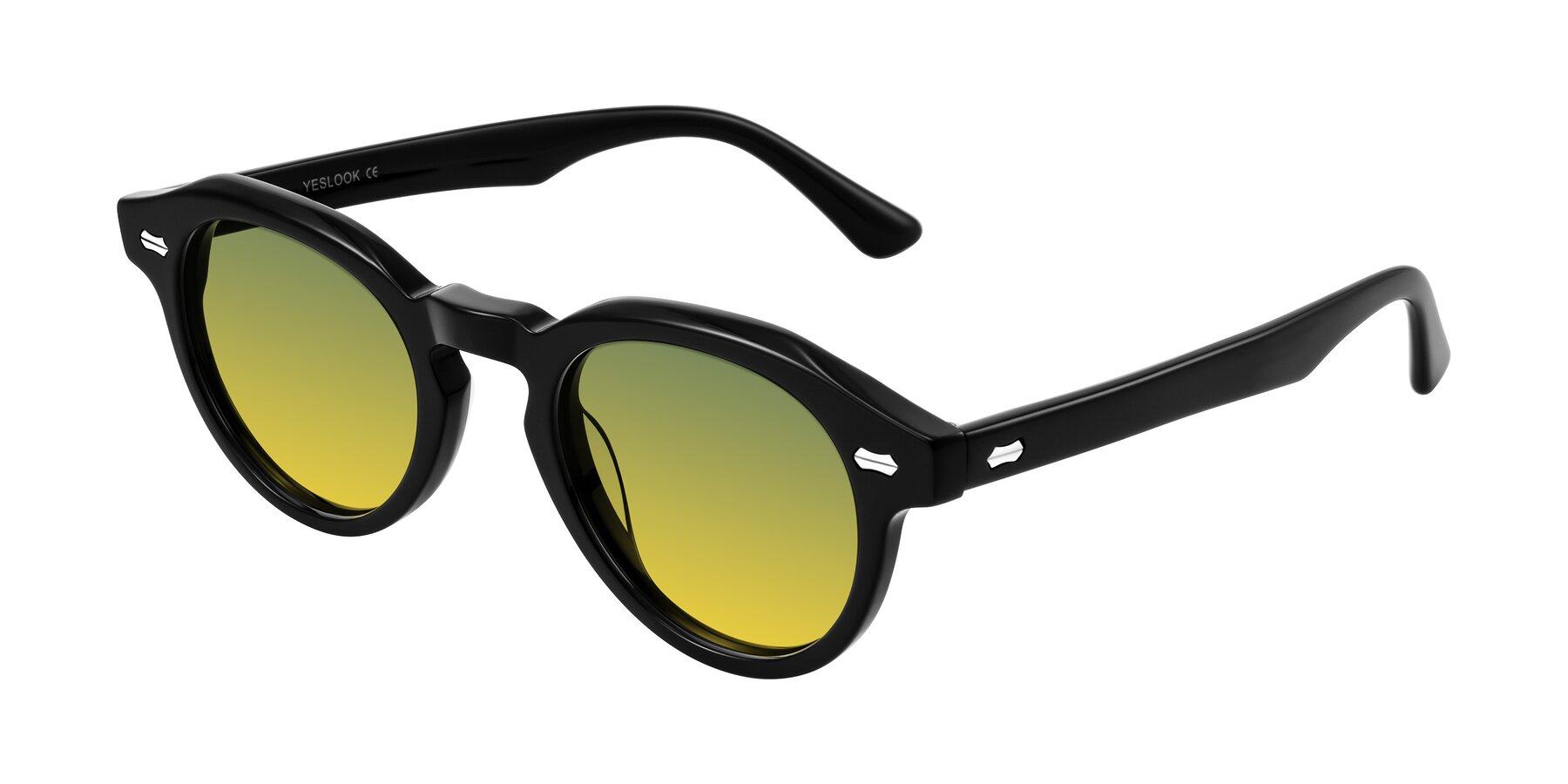 Angle of Aloul in Black with Green / Yellow Gradient Lenses