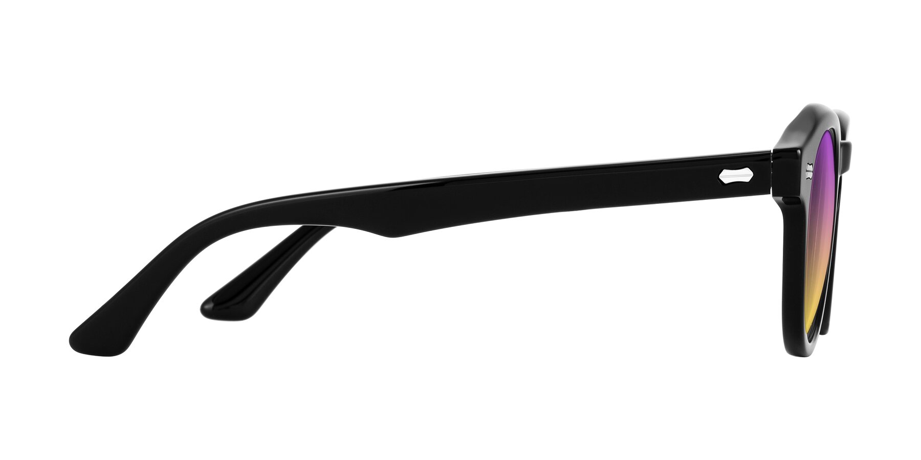 Side of Aloul in Black with Purple / Yellow Gradient Lenses