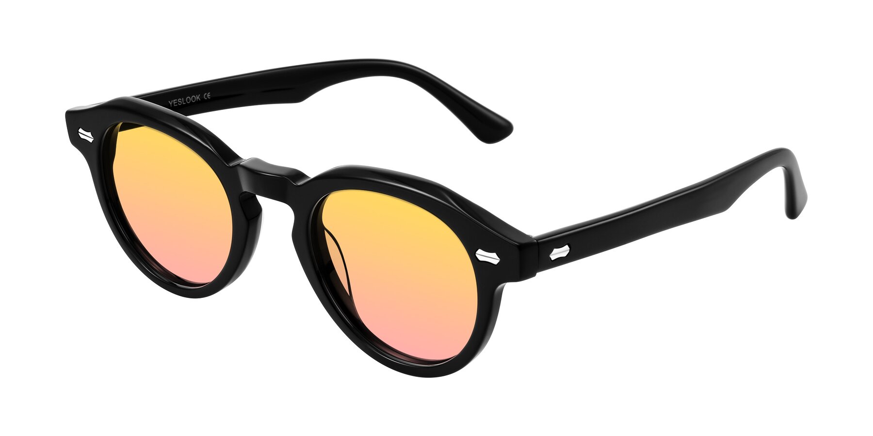 Angle of Aloul in Black with Yellow / Pink Gradient Lenses