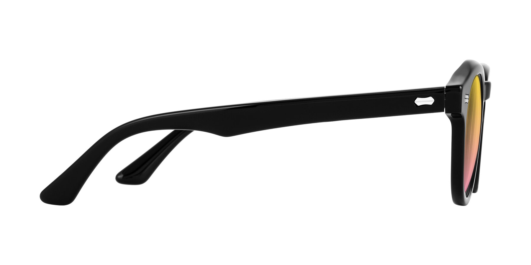 Side of Aloul in Black with Yellow / Pink Gradient Lenses