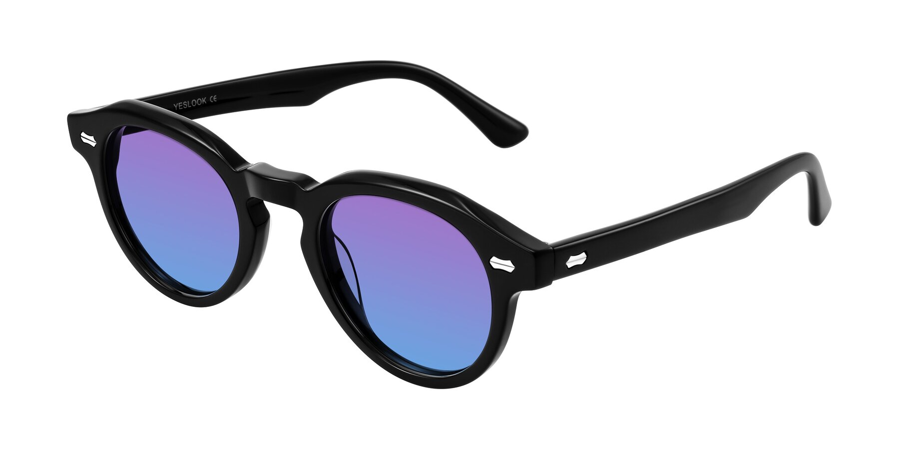 Angle of Aloul in Black with Purple / Blue Gradient Lenses