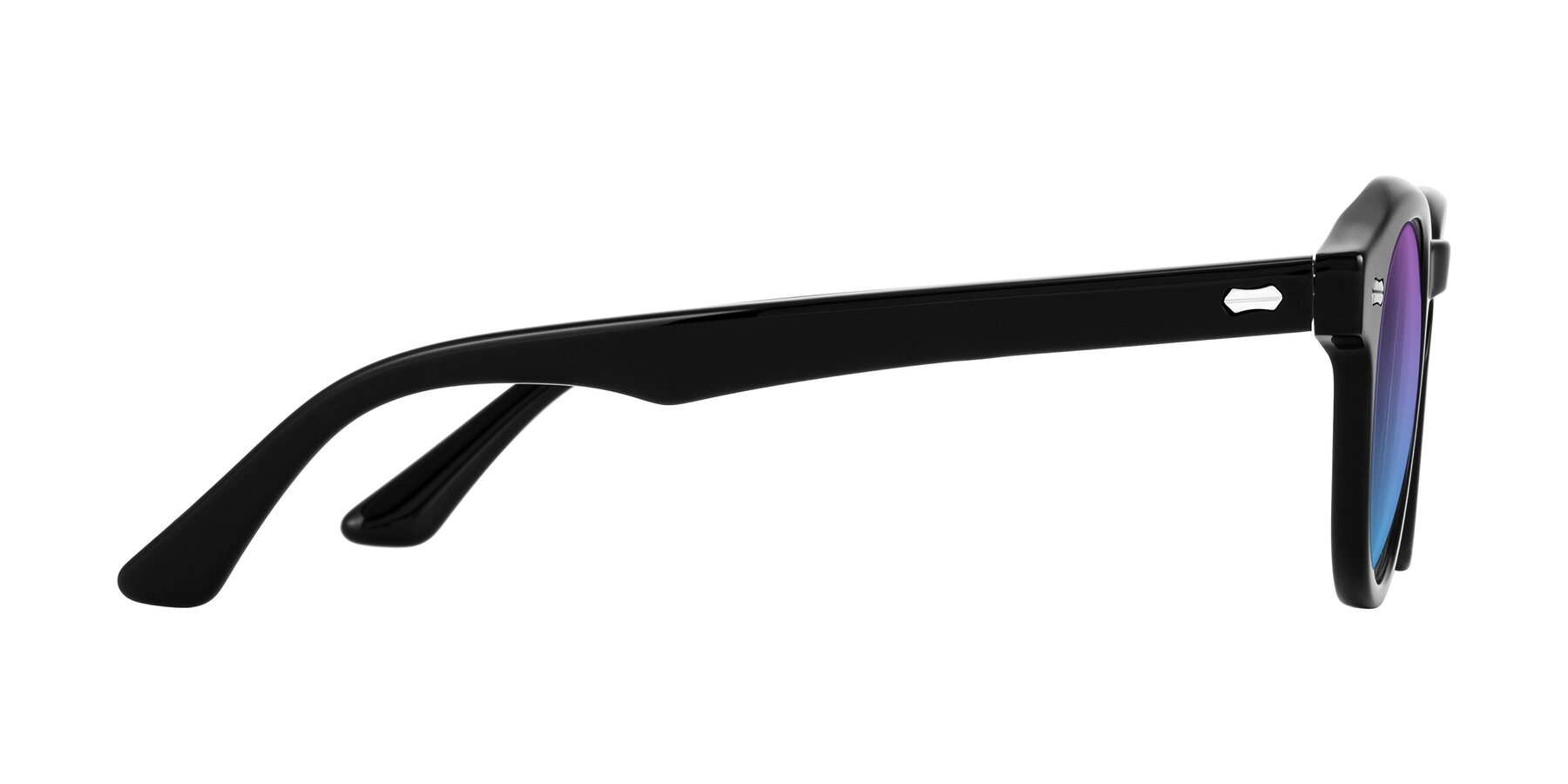 Side of Aloul in Black with Purple / Blue Gradient Lenses