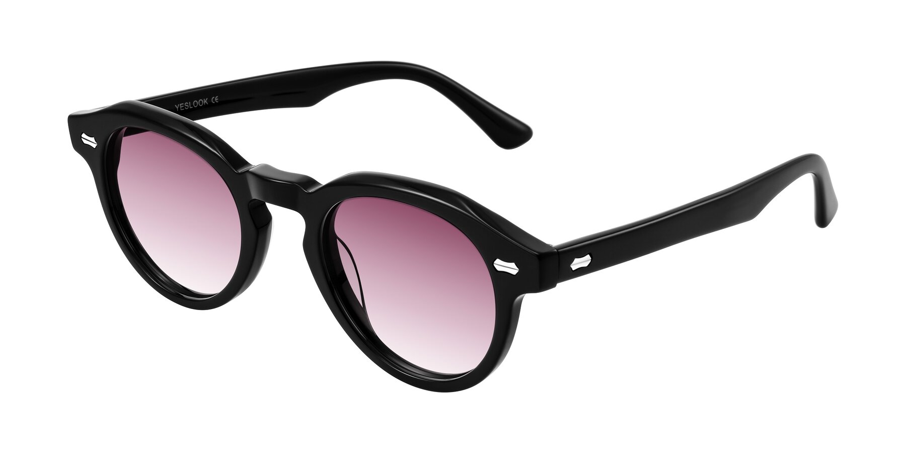 Angle of Aloul in Black with Wine Gradient Lenses