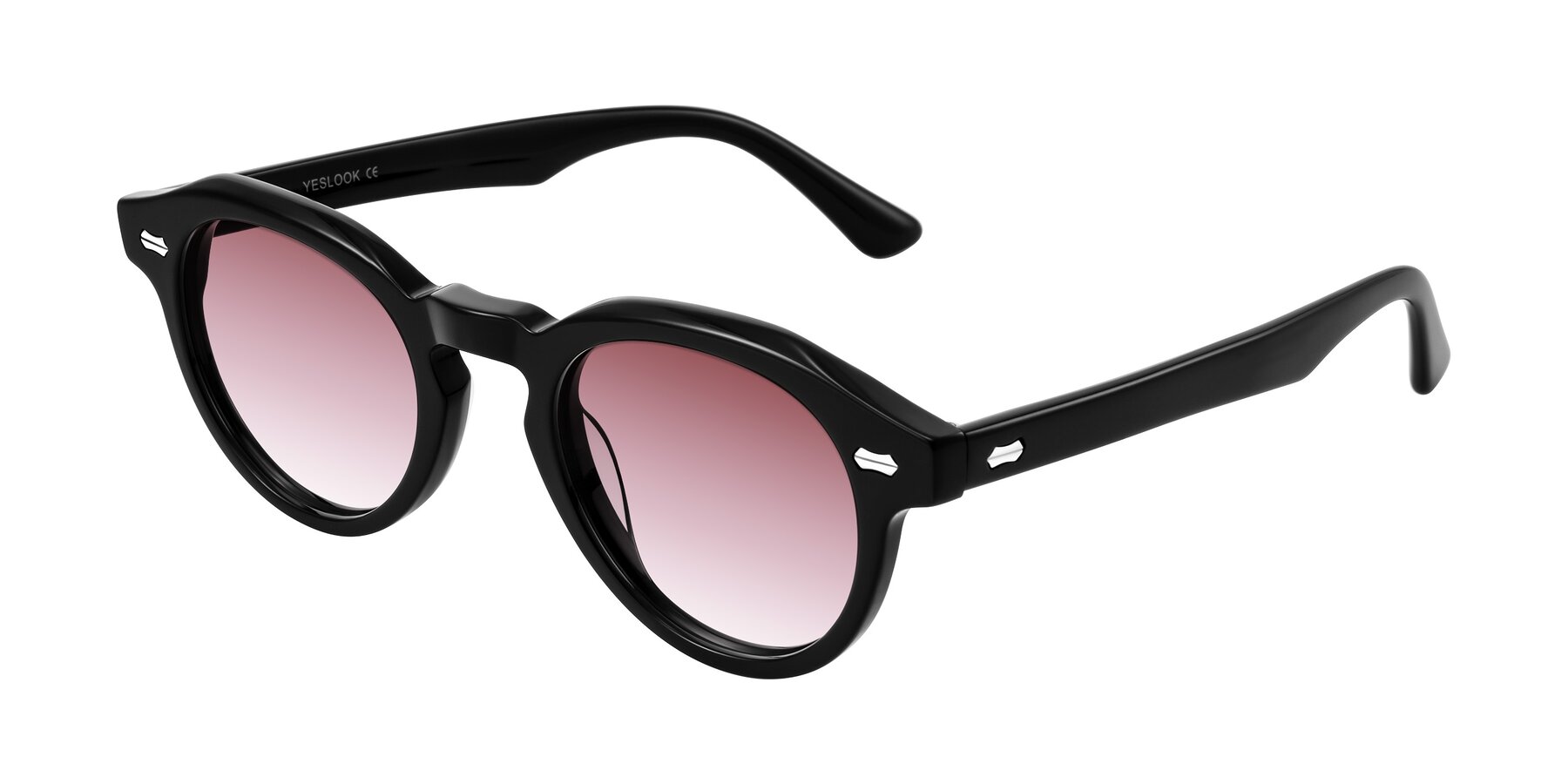 Angle of Aloul in Black with Garnet Gradient Lenses