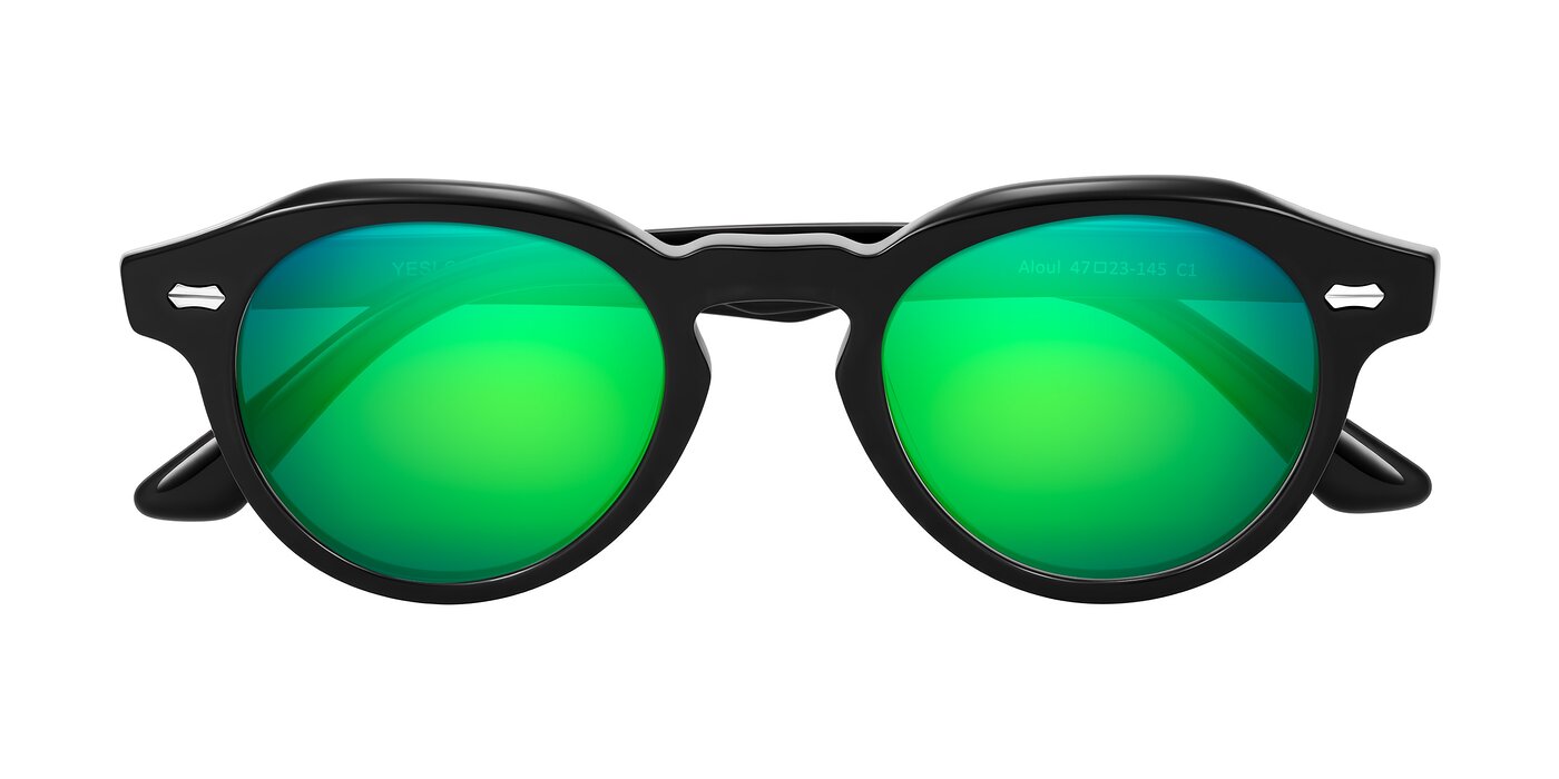 Aloul - Black Flash Mirrored Sunglasses