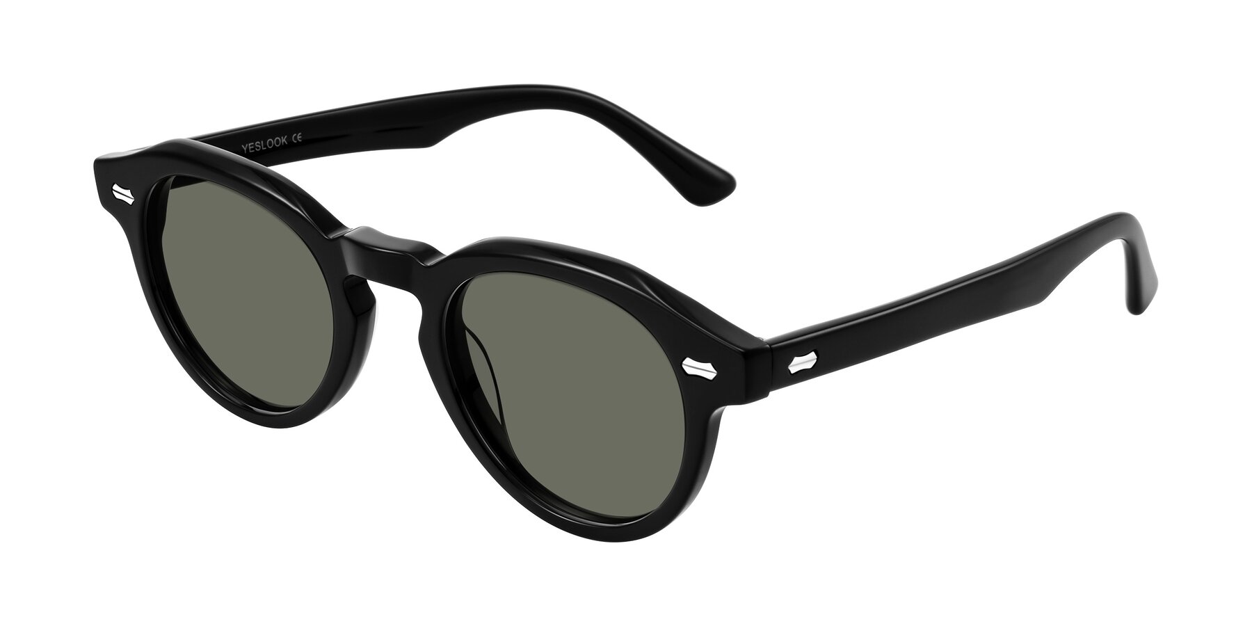Angle of Aloul in Black with Gray Polarized Lenses