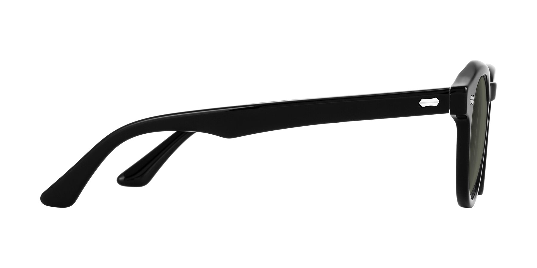 Side of Aloul in Black with Gray Polarized Lenses
