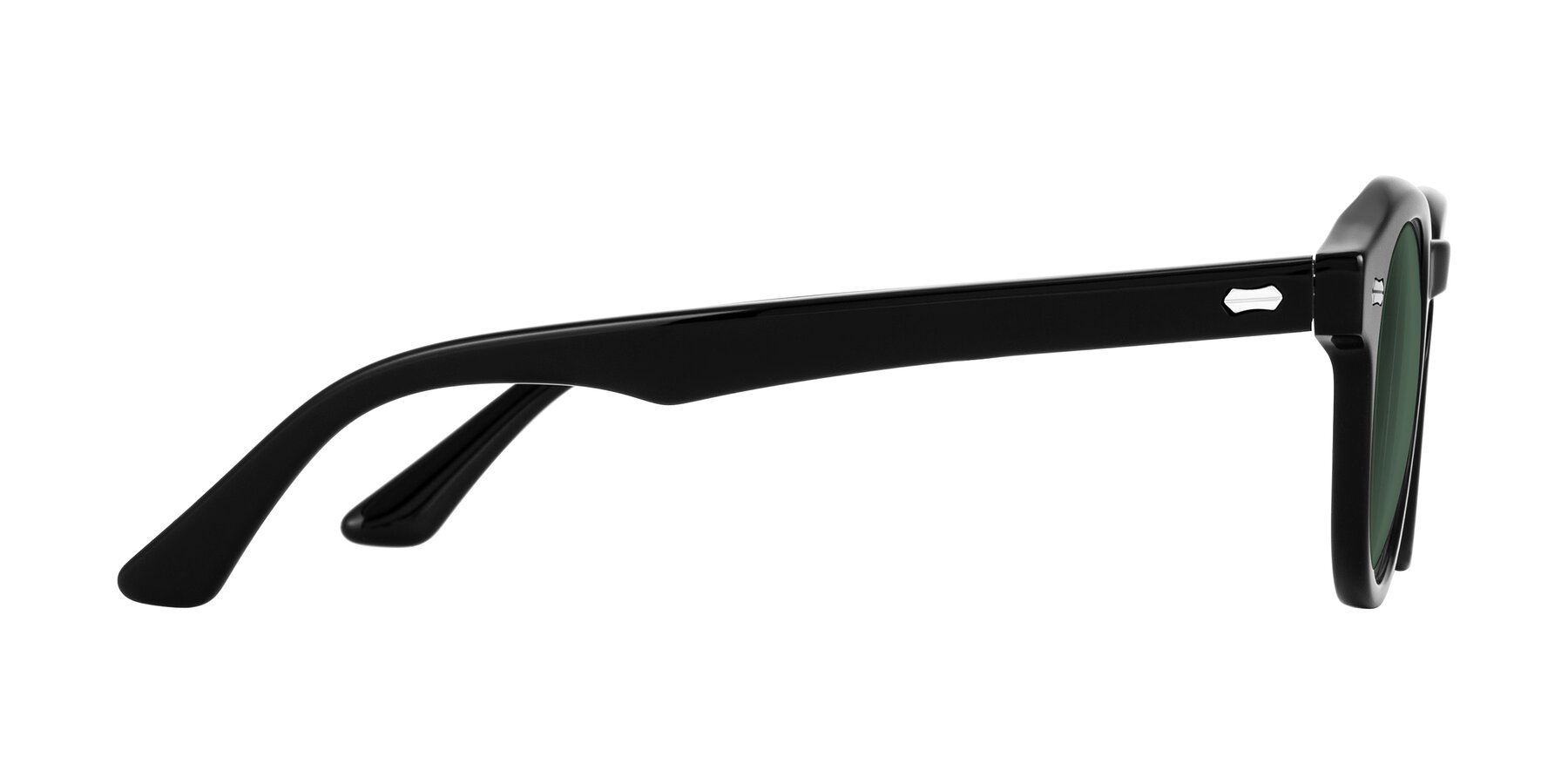 Side of Aloul in Black with Green Polarized Lenses
