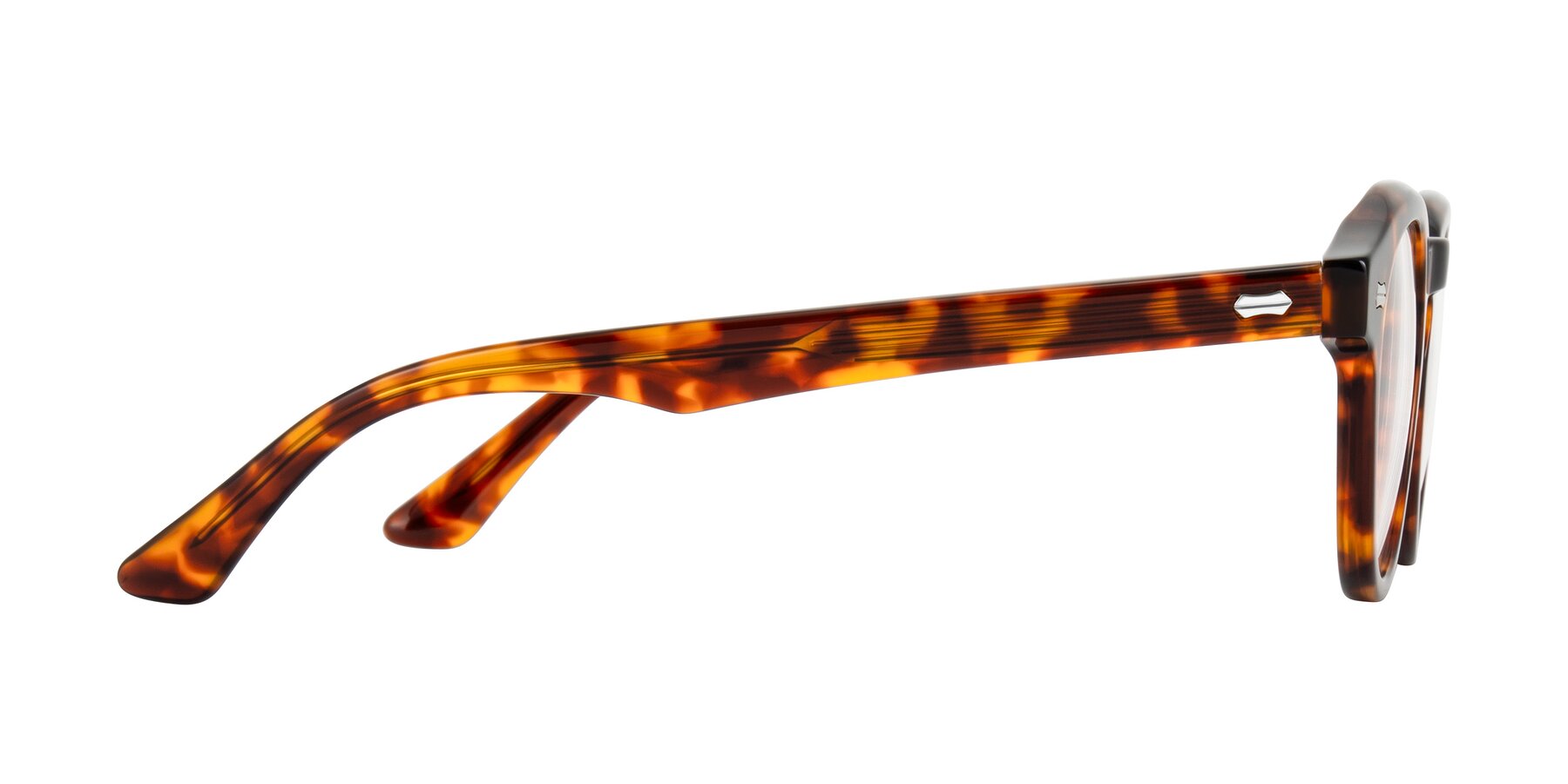 Side of Aloul in Tortoise with Clear Eyeglass Lenses
