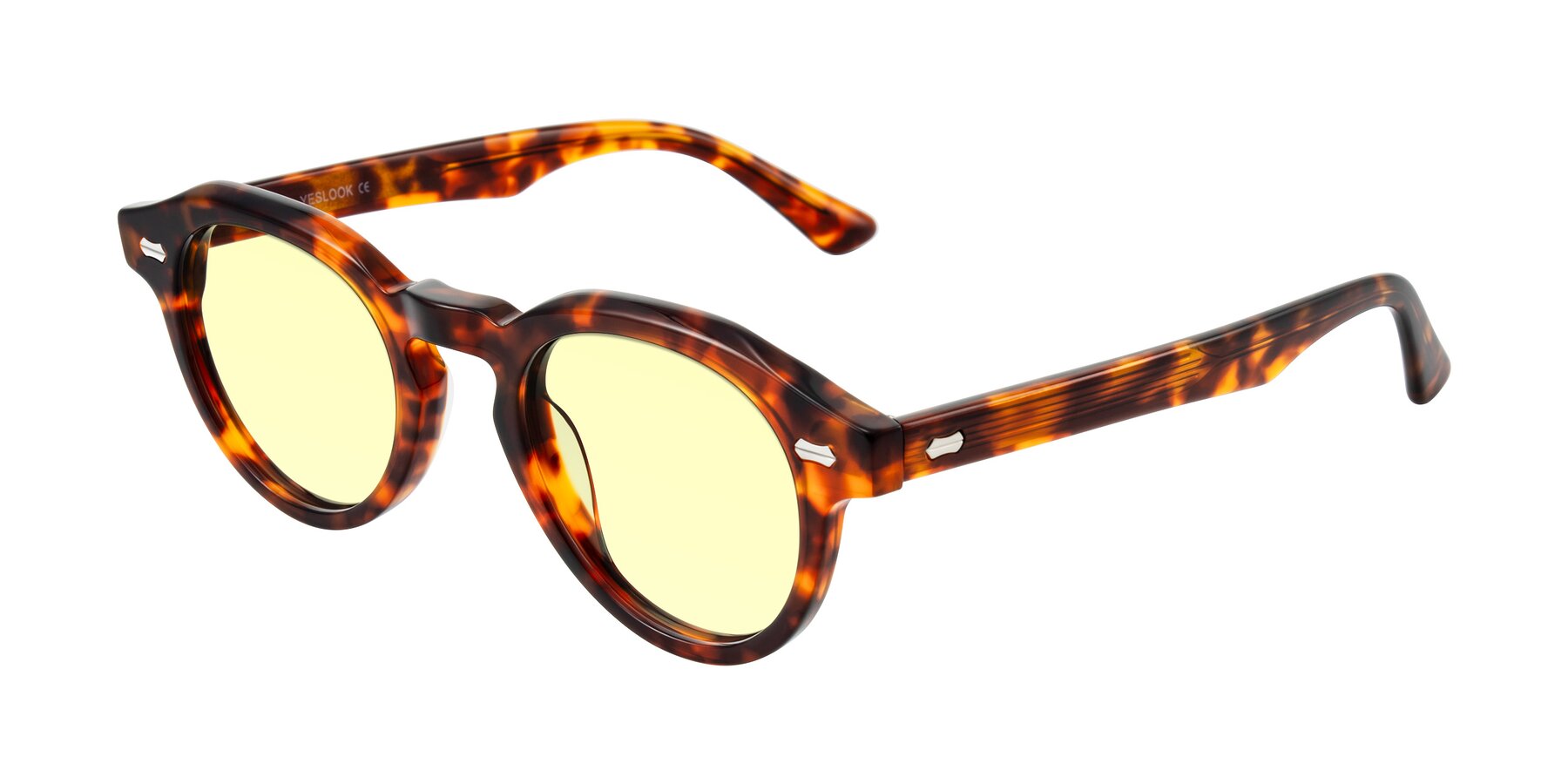 Angle of Aloul in Tortoise with Light Yellow Tinted Lenses