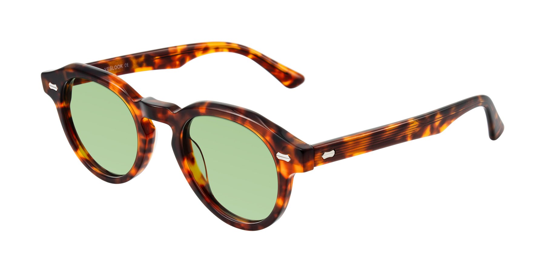 Angle of Aloul in Tortoise with Medium Green Tinted Lenses