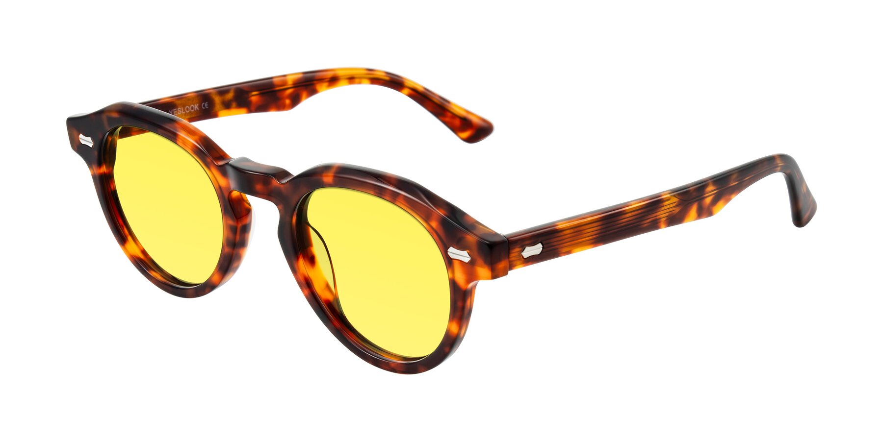Angle of Aloul in Tortoise with Medium Yellow Tinted Lenses