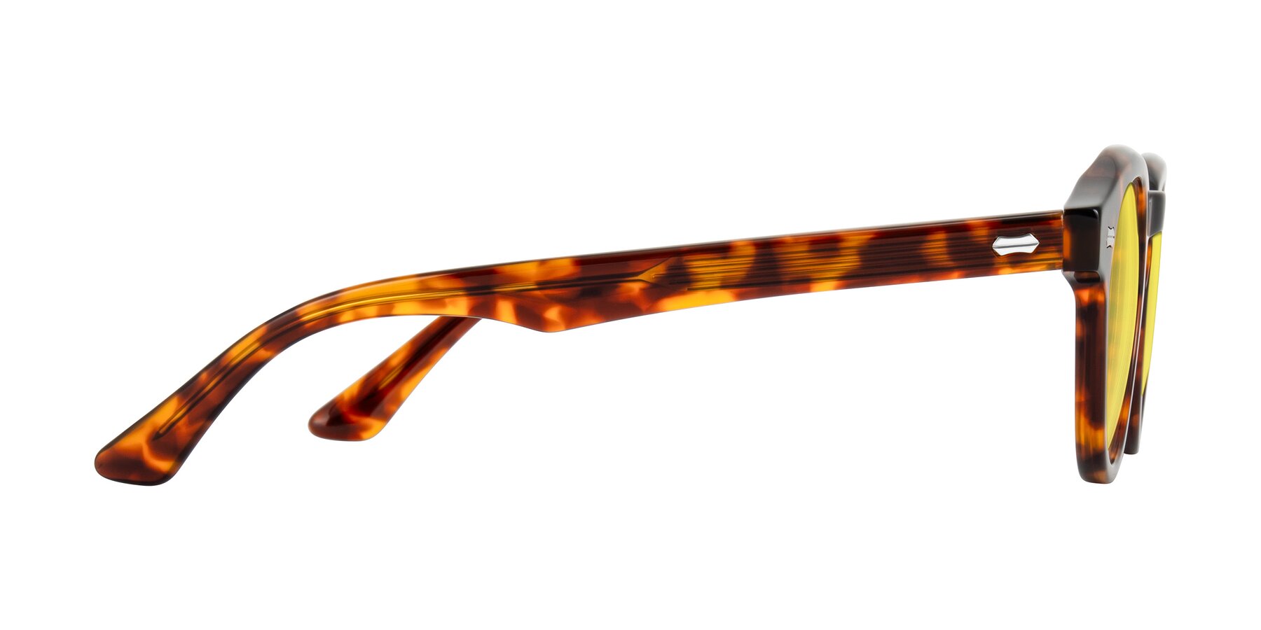 Side of Aloul in Tortoise with Medium Yellow Tinted Lenses