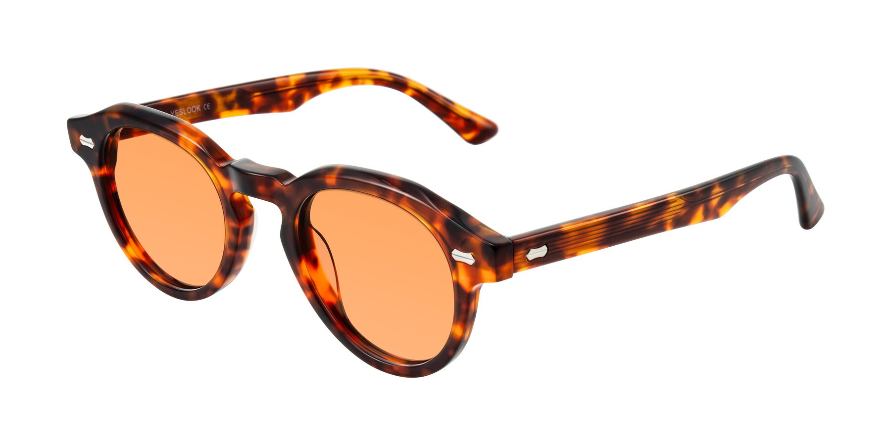 Angle of Aloul in Tortoise with Medium Orange Tinted Lenses