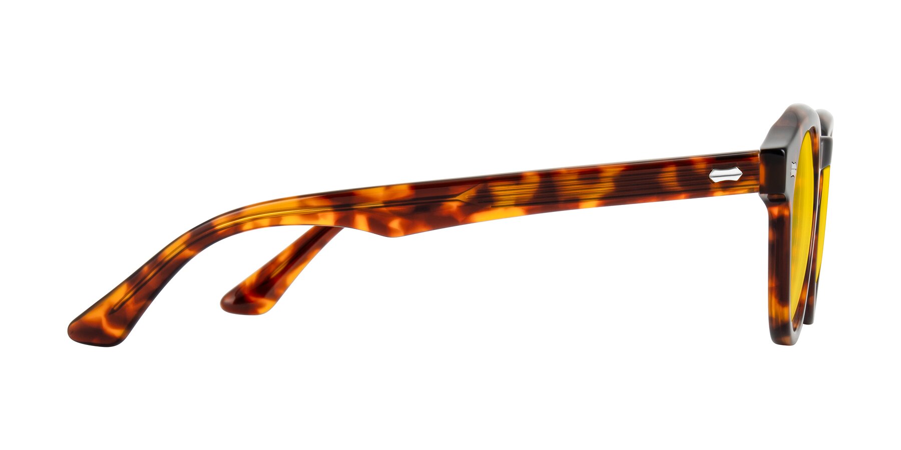 Side of Aloul in Tortoise with Yellow Tinted Lenses