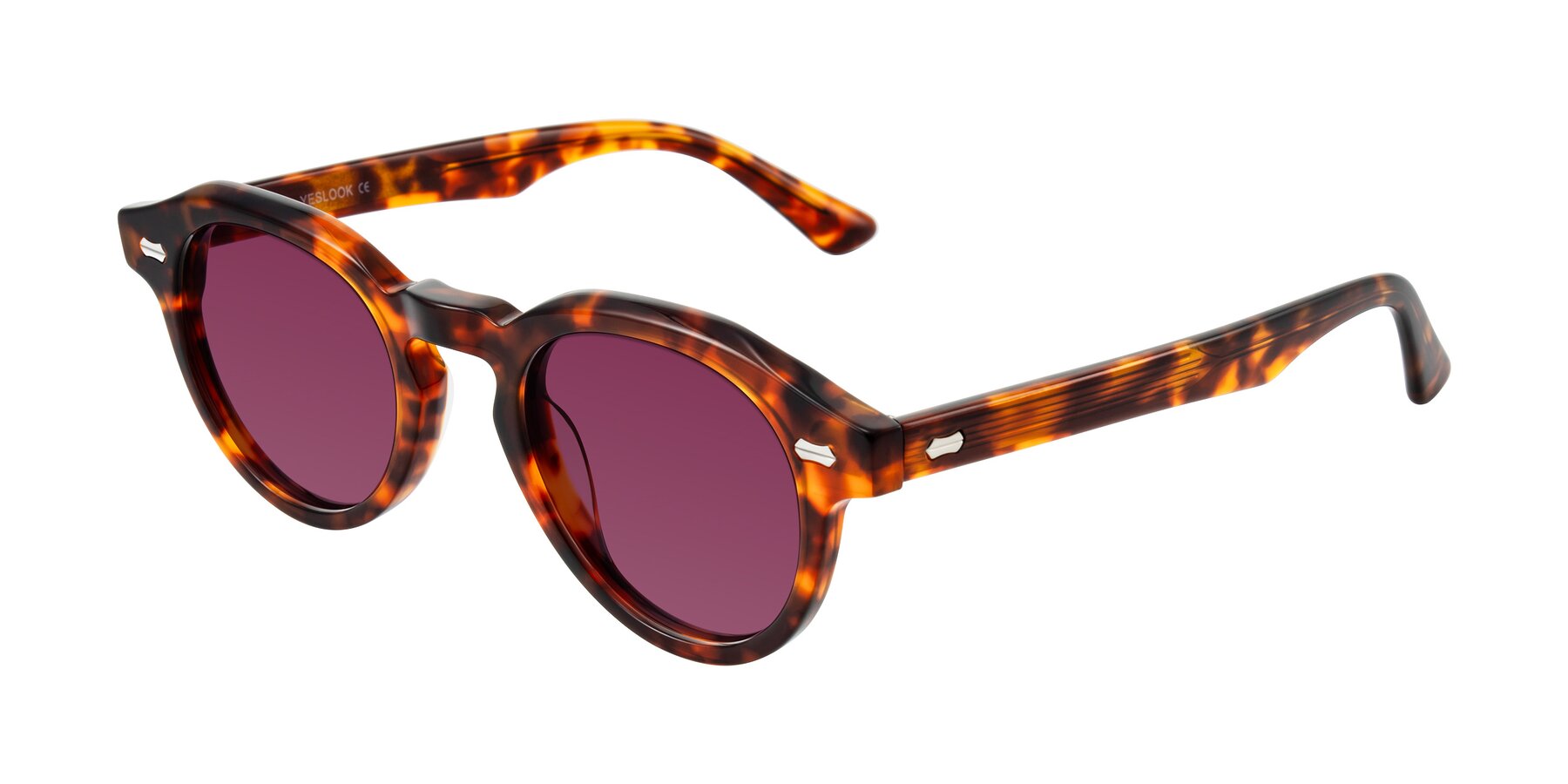 Angle of Aloul in Tortoise with Wine Tinted Lenses