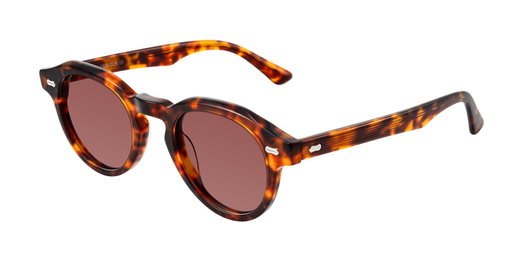 Angle of Aloul in Tortoise with Garnet Tinted Lenses