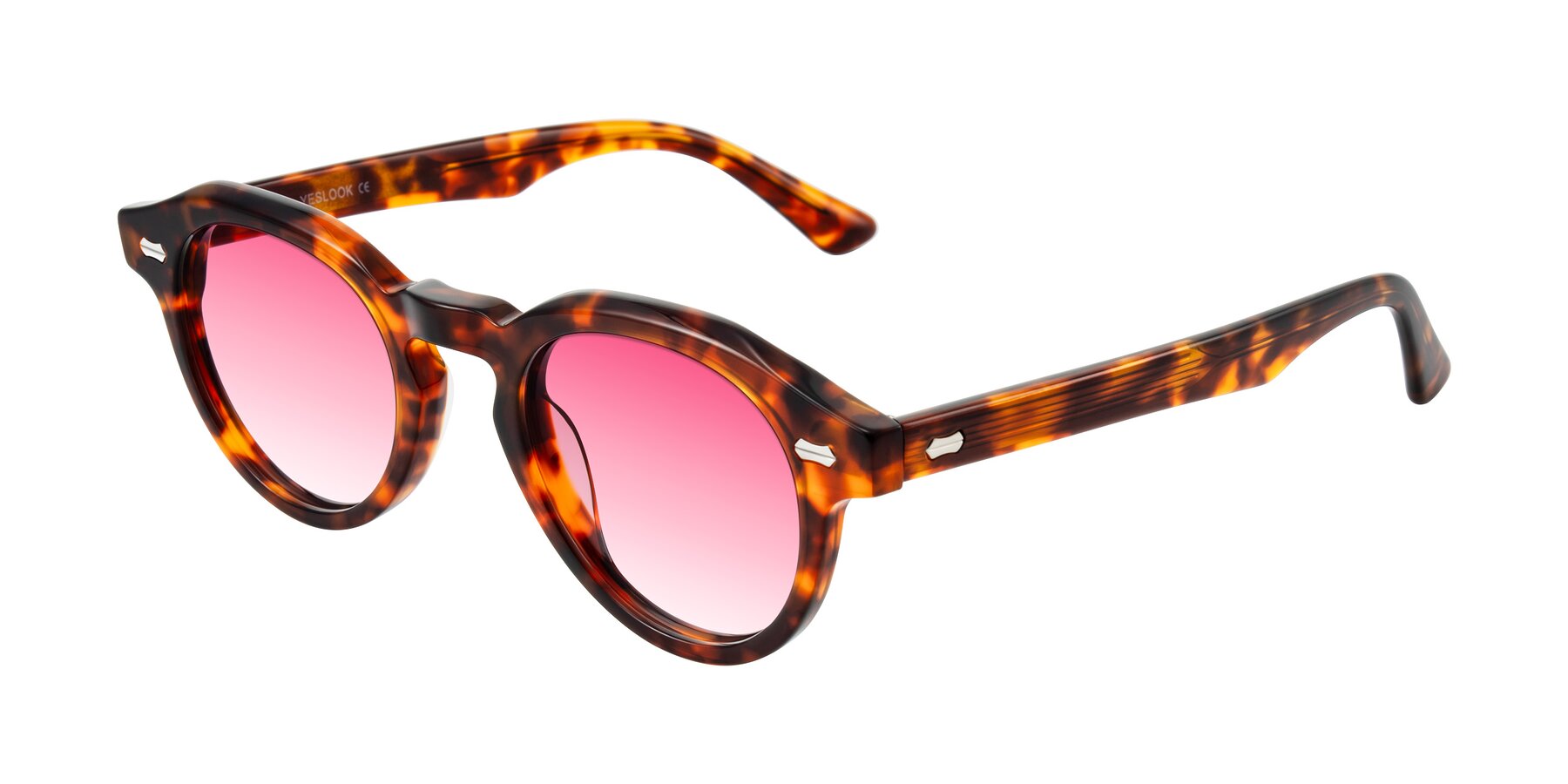 Angle of Aloul in Tortoise with Pink Gradient Lenses