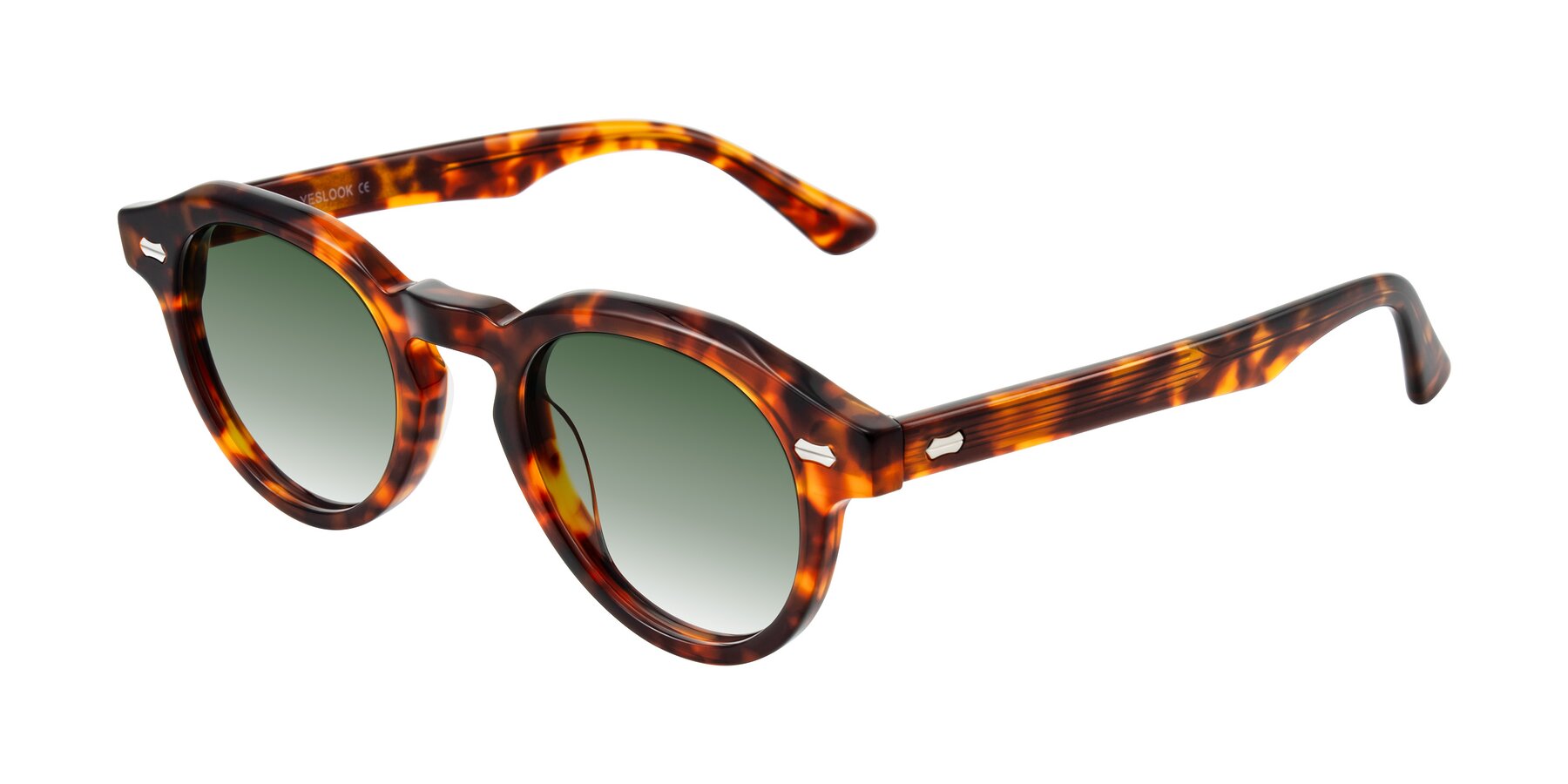 Angle of Aloul in Tortoise with Green Gradient Lenses