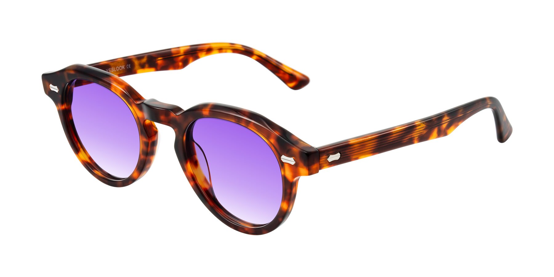 Angle of Aloul in Tortoise with Purple Gradient Lenses