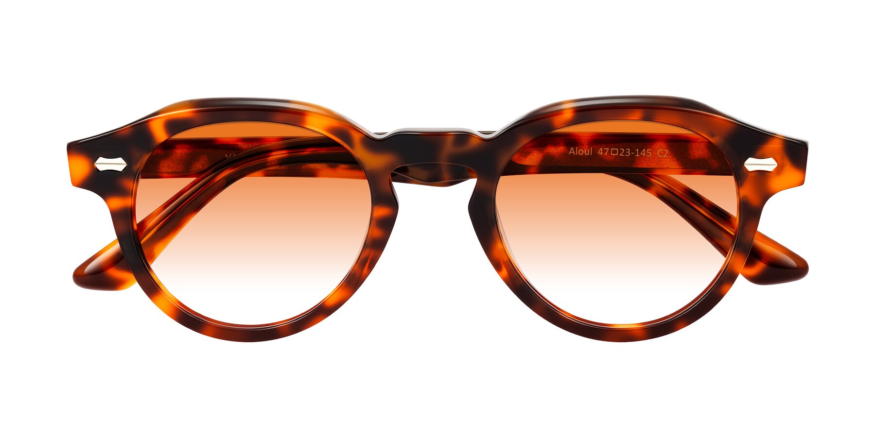 Folded Front of Aloul in Tortoise with Orange Gradient Lenses