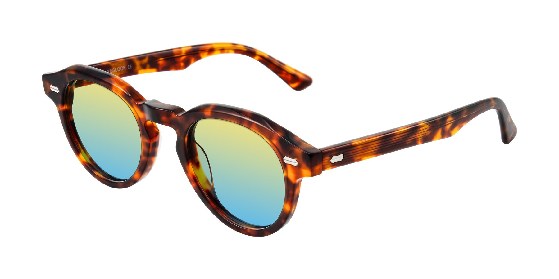 Angle of Aloul in Tortoise with Yellow / Blue Gradient Lenses