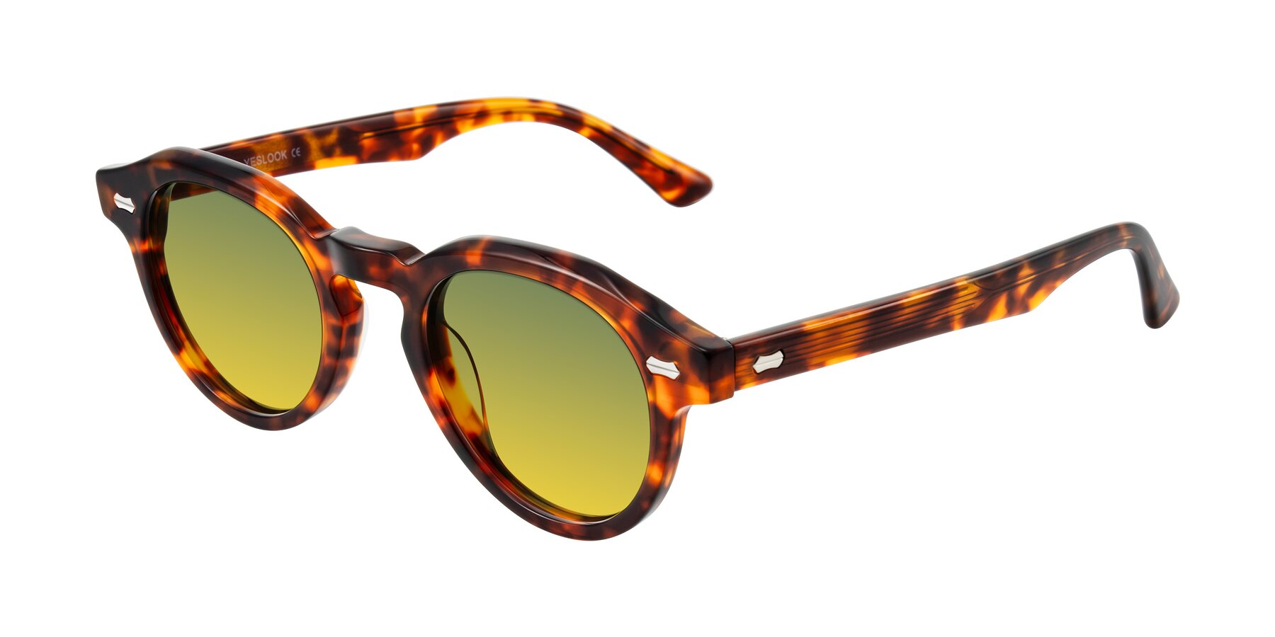 Angle of Aloul in Tortoise with Green / Yellow Gradient Lenses