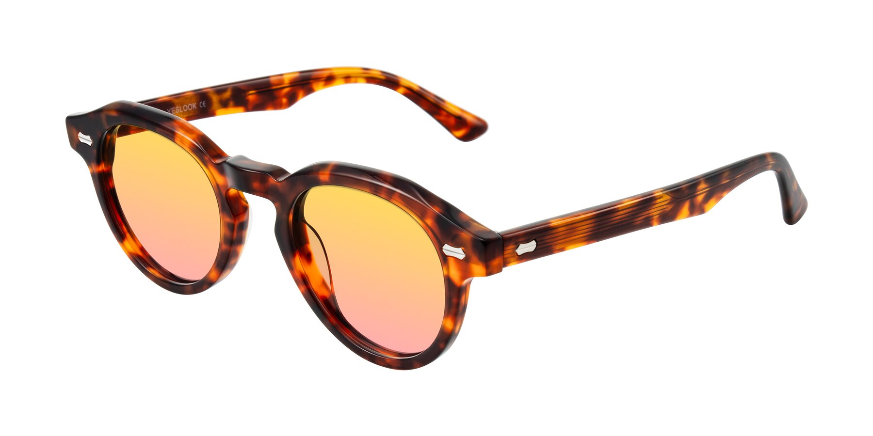 Angle of Aloul in Tortoise with Yellow / Pink Gradient Lenses