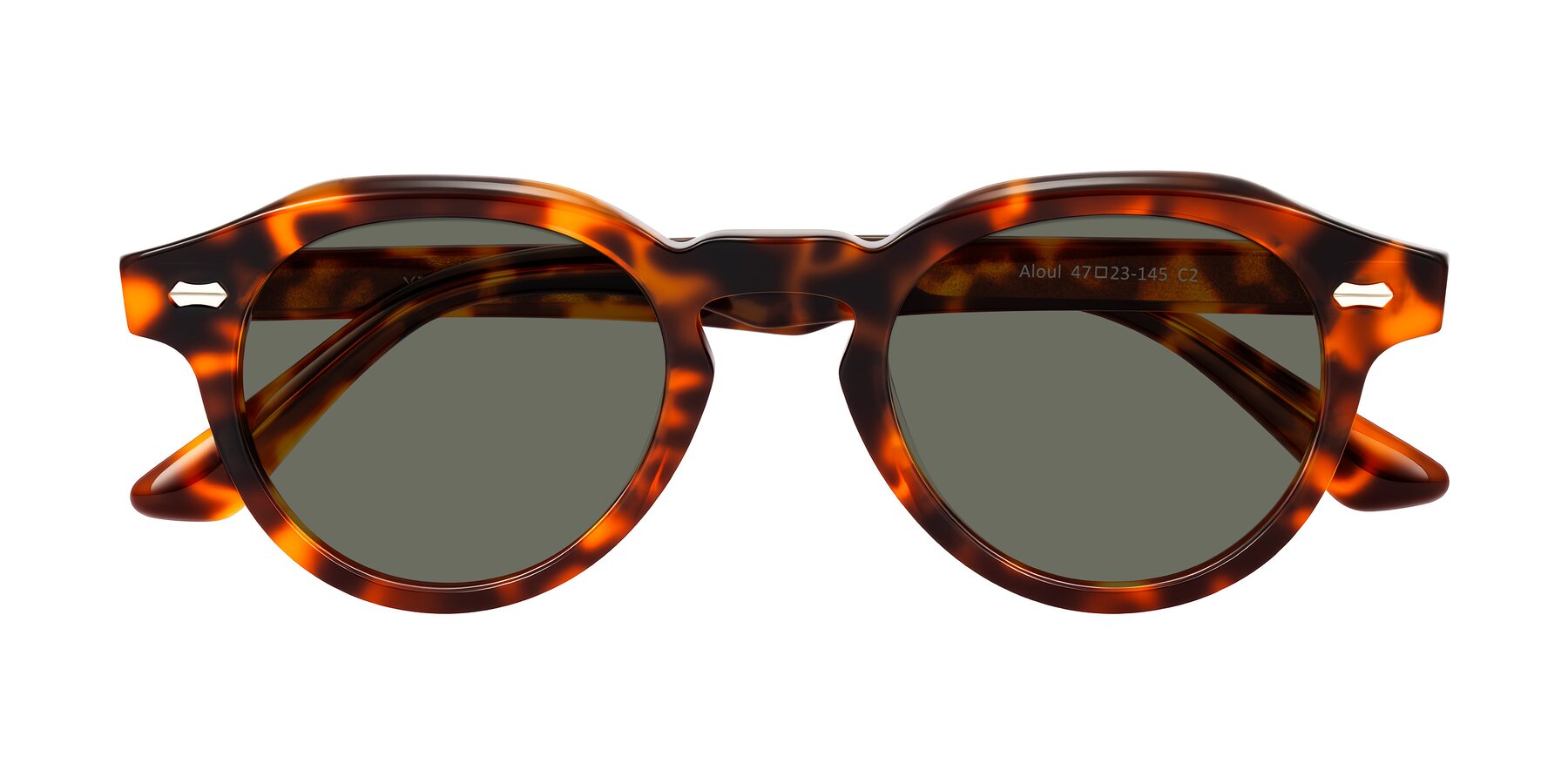 Folded Front of Aloul in Tortoise with Gray Polarized Lenses