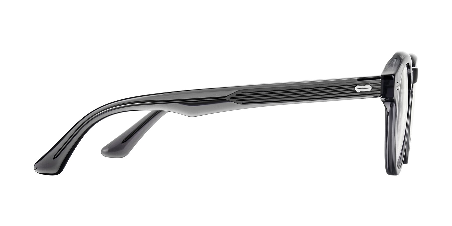 Side of Aloul in Gray with Clear Eyeglass Lenses