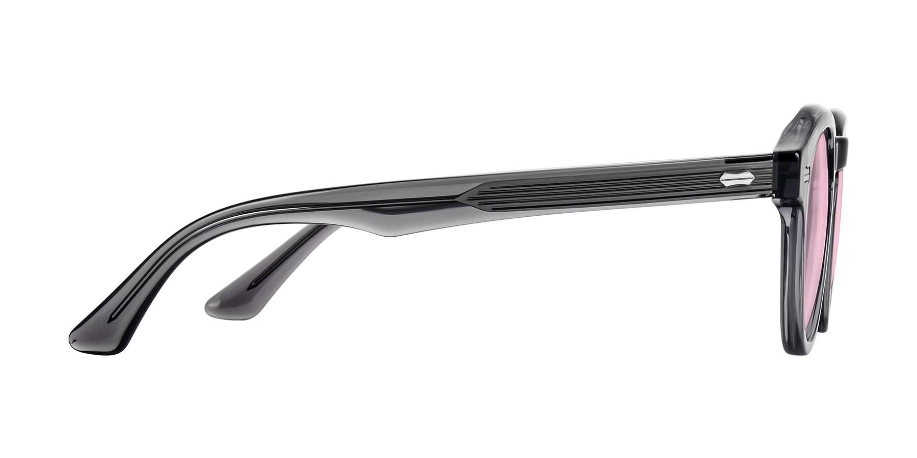 Side of Aloul in Gray with Light Pink Tinted Lenses