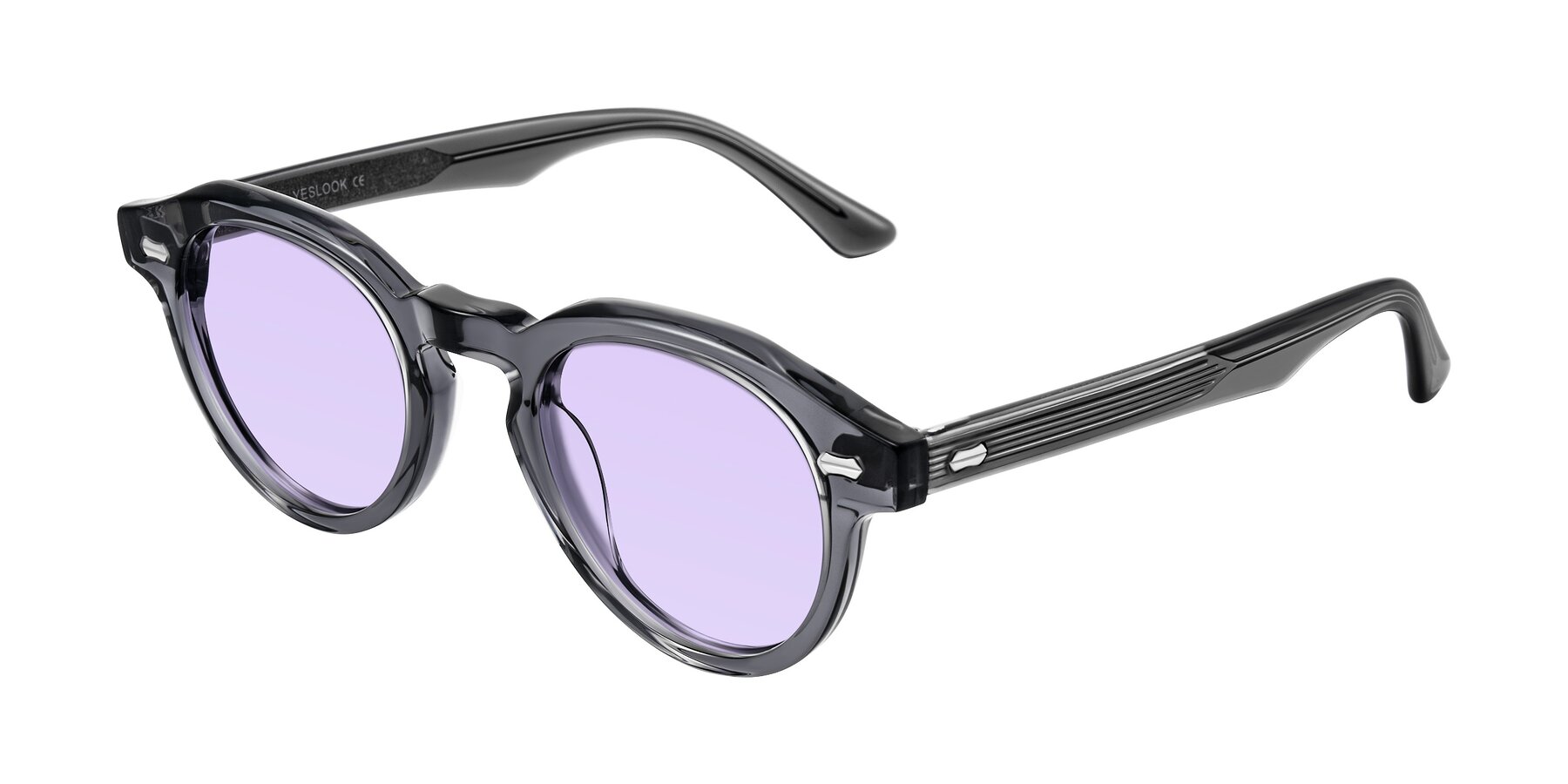 Angle of Aloul in Gray with Light Purple Tinted Lenses