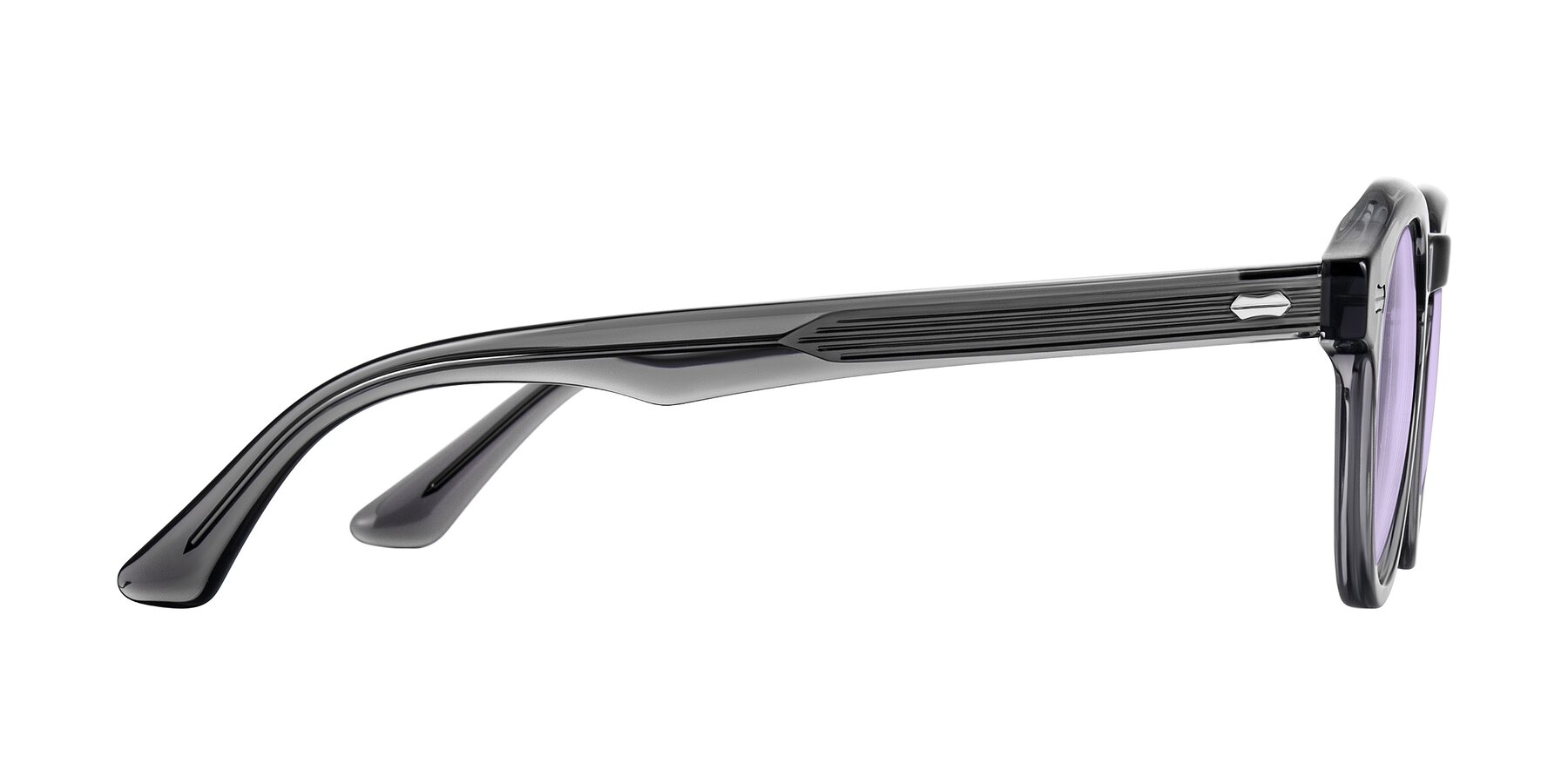 Side of Aloul in Gray with Light Purple Tinted Lenses