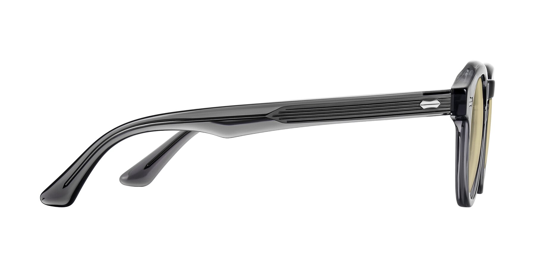 Side of Aloul in Gray with Light Champagne Tinted Lenses