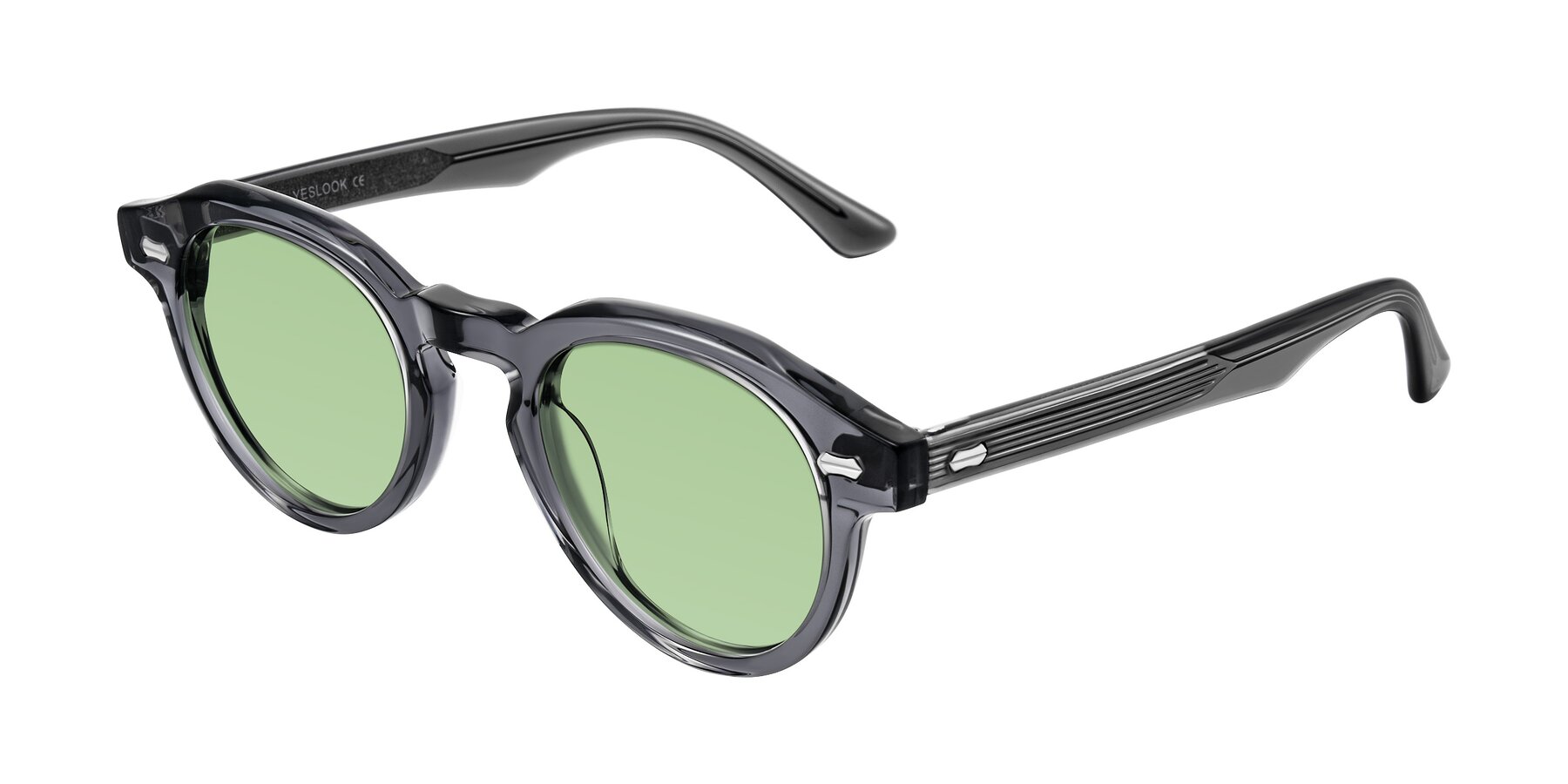 Angle of Aloul in Gray with Medium Green Tinted Lenses
