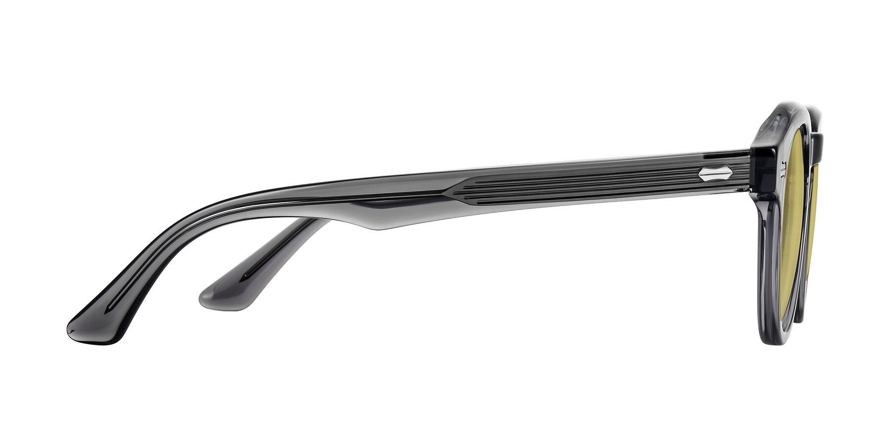 Side of Aloul in Gray with Medium Champagne Tinted Lenses
