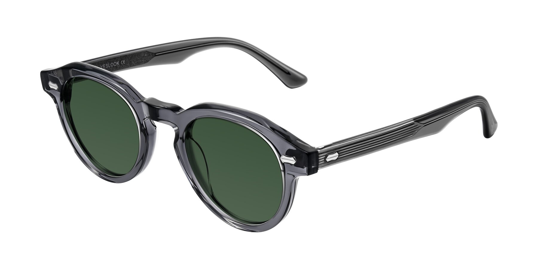 Angle of Aloul in Gray with Green Tinted Lenses