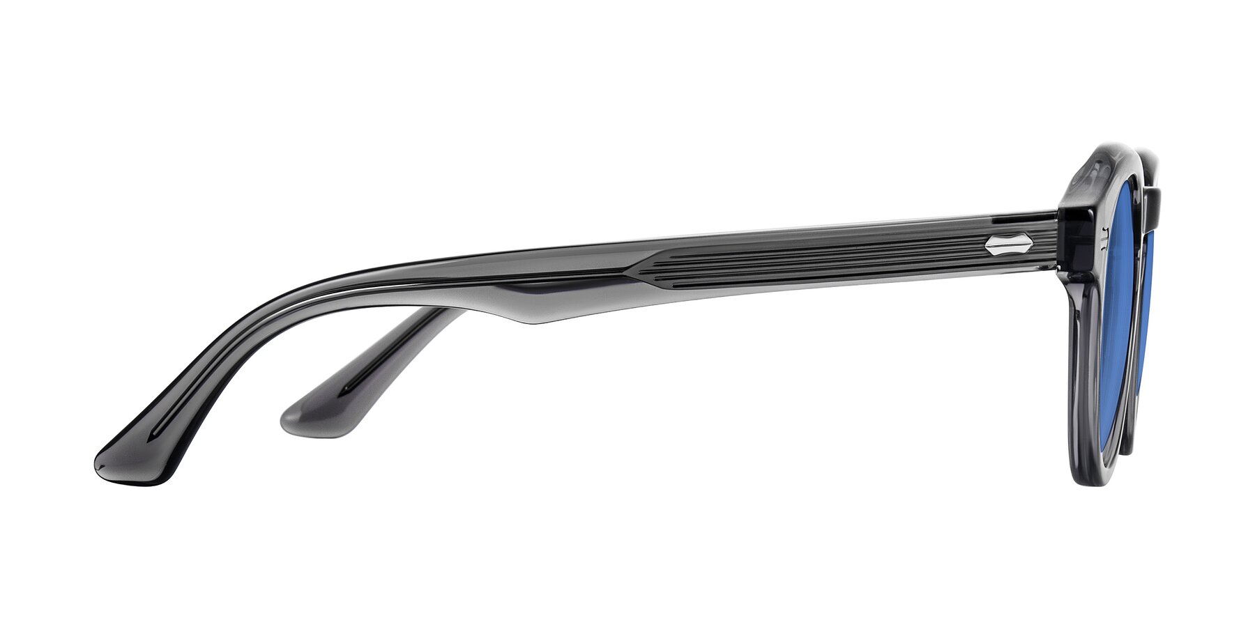 Side of Aloul in Gray with Blue Tinted Lenses
